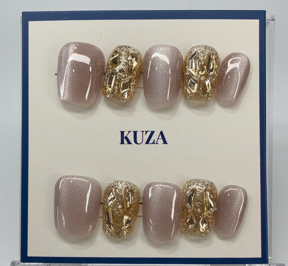 KUZA Press On Nails - Square Cat Eye - 8860/8861/8862