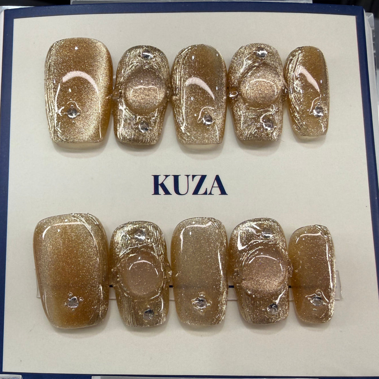 KUZA Press On Nails - Coffin Cat Eye - 8866/8867/8868