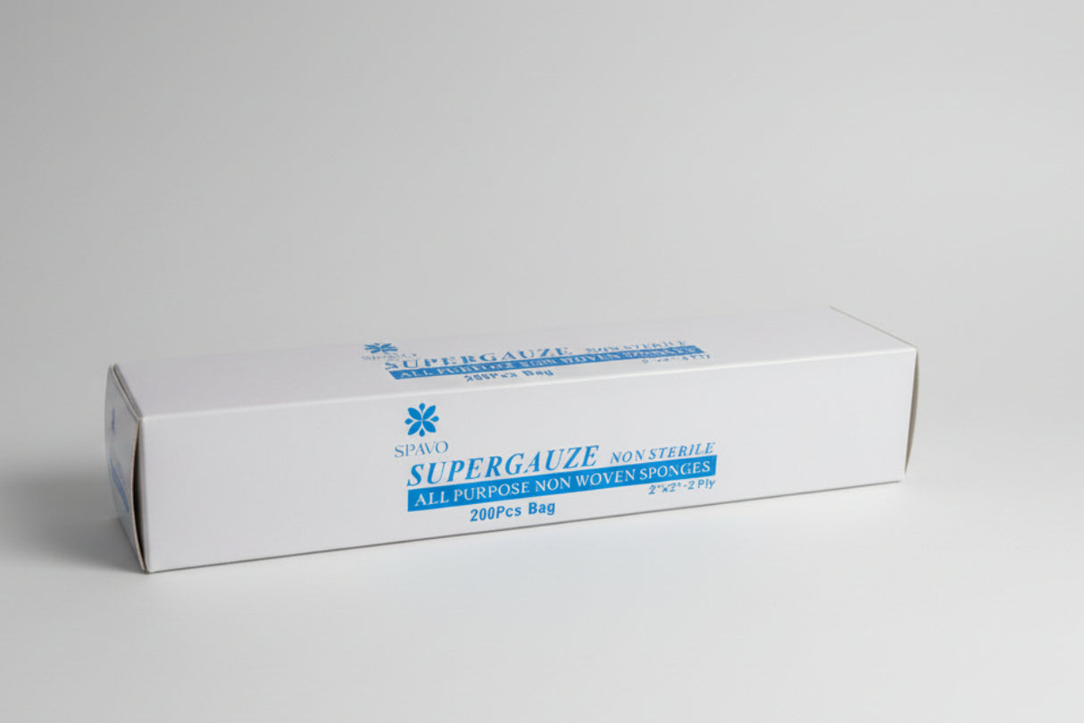 SPAVO Non-Woven 2-ply Sponge Super Gauze 200 pcs (2x2")