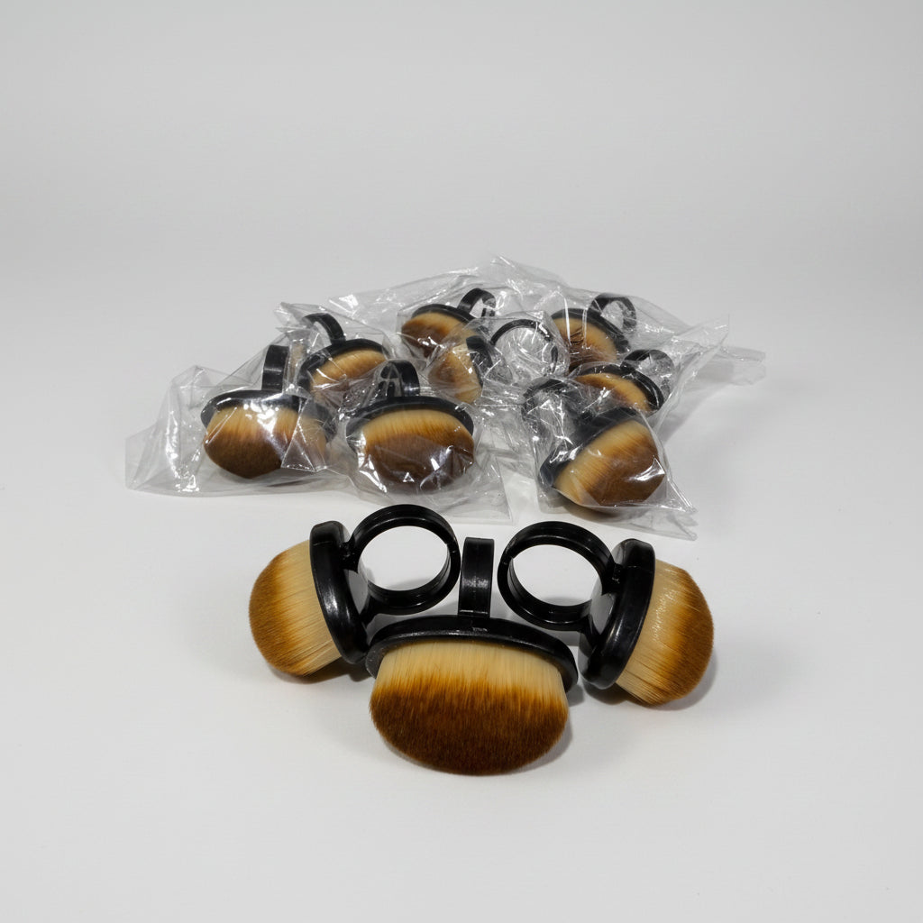 JNBS Mini Ring Nail Dust Brush | Soft Dense Bristle Finger Cleaning Brush
