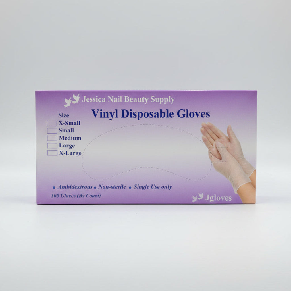 JGLOVES Clear Vinyl Exam Gloves