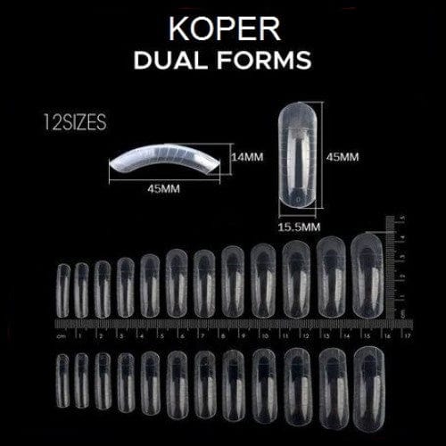 Koper Plastic Form Nail Dual Form Tips 120/pack