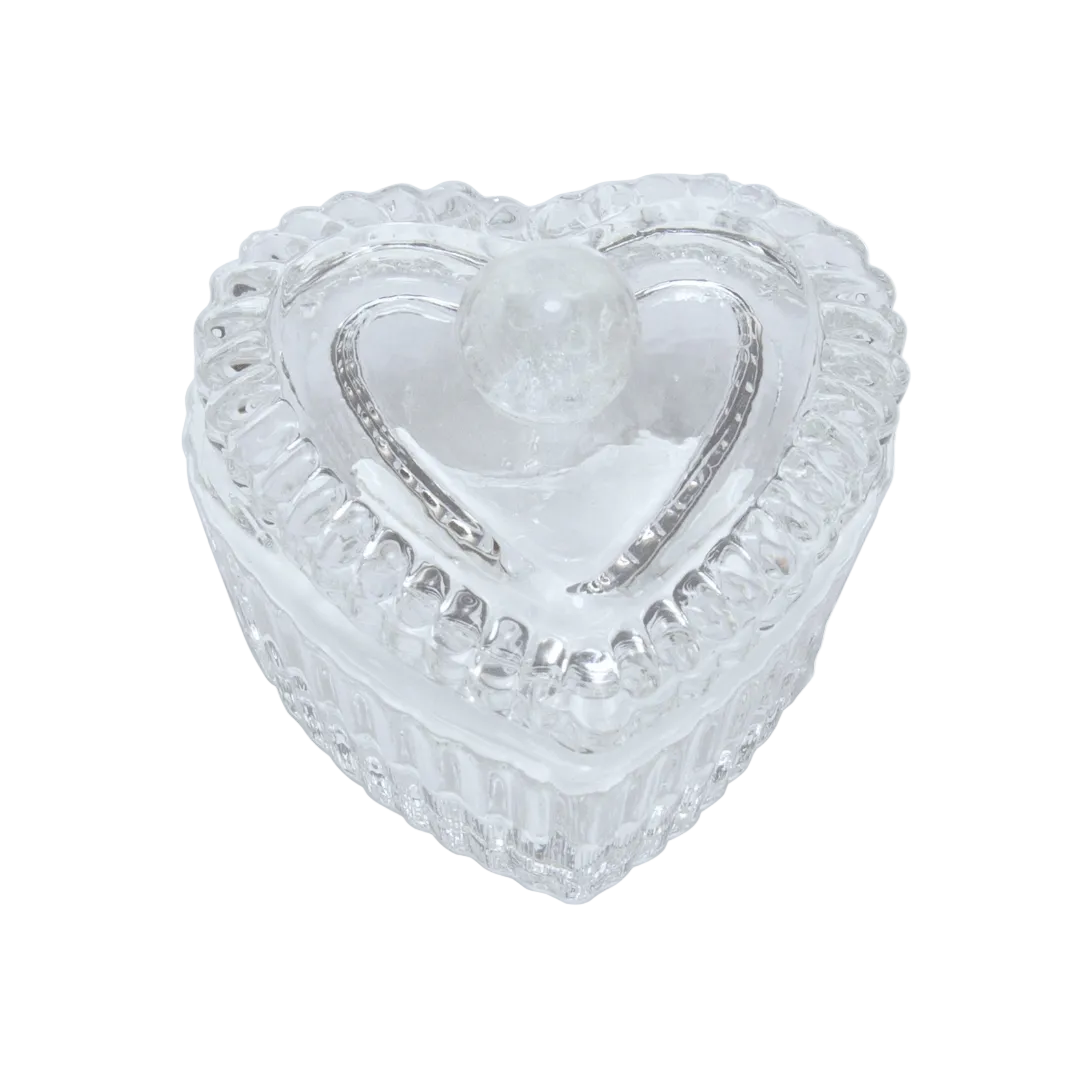 JNBS Empty Small Glass Crystal Heart Cup