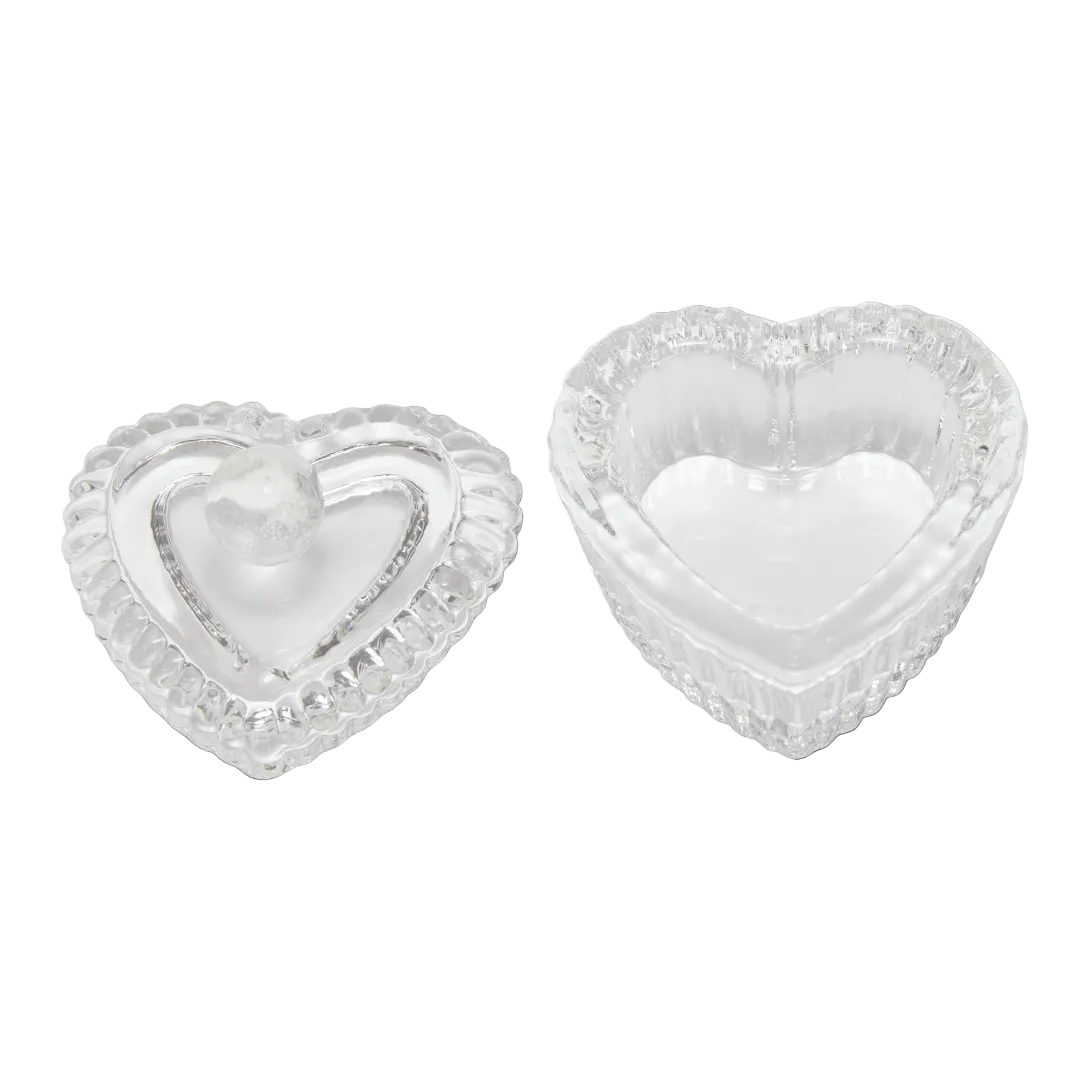 JNBS Empty Small Glass Crystal Heart Cup