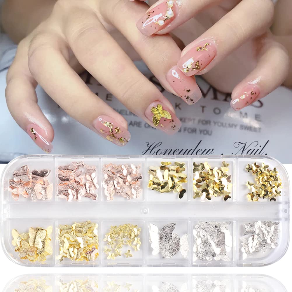 JNBS Nail Charm Metal Butterfly Set 7355 (12 Grids)