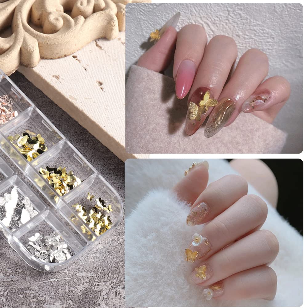 JNBS Nail Charm Metal Butterfly Set 7355 (12 Grids)