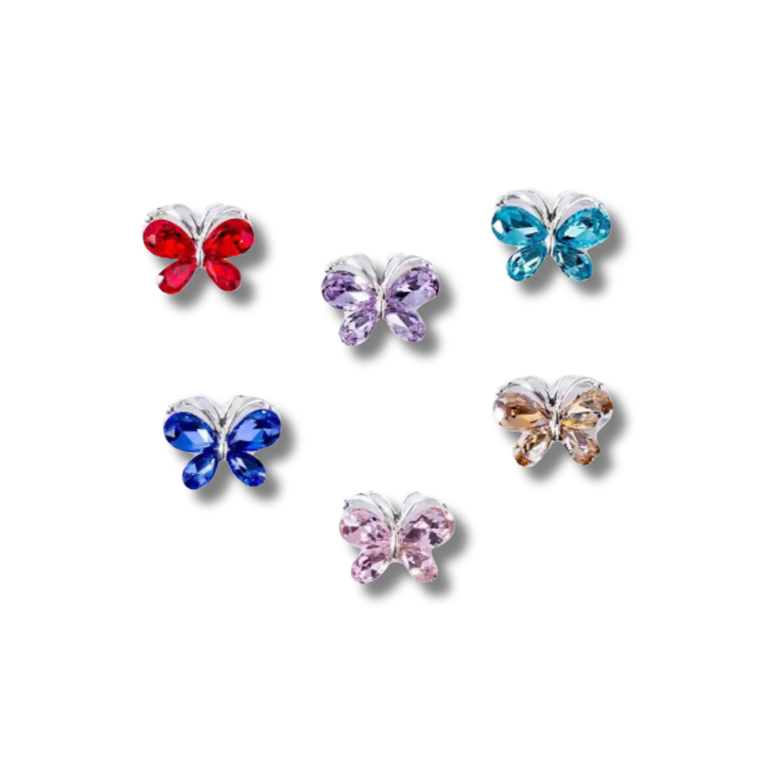 JNBS Nail Charm Rhinestone Butterfly 7358 (6pcs)