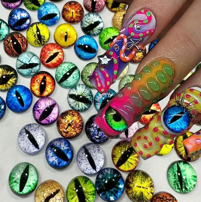 JNBS Nail Charm Exaggerated Horror Pupil Eyes (Mix 20pcs)