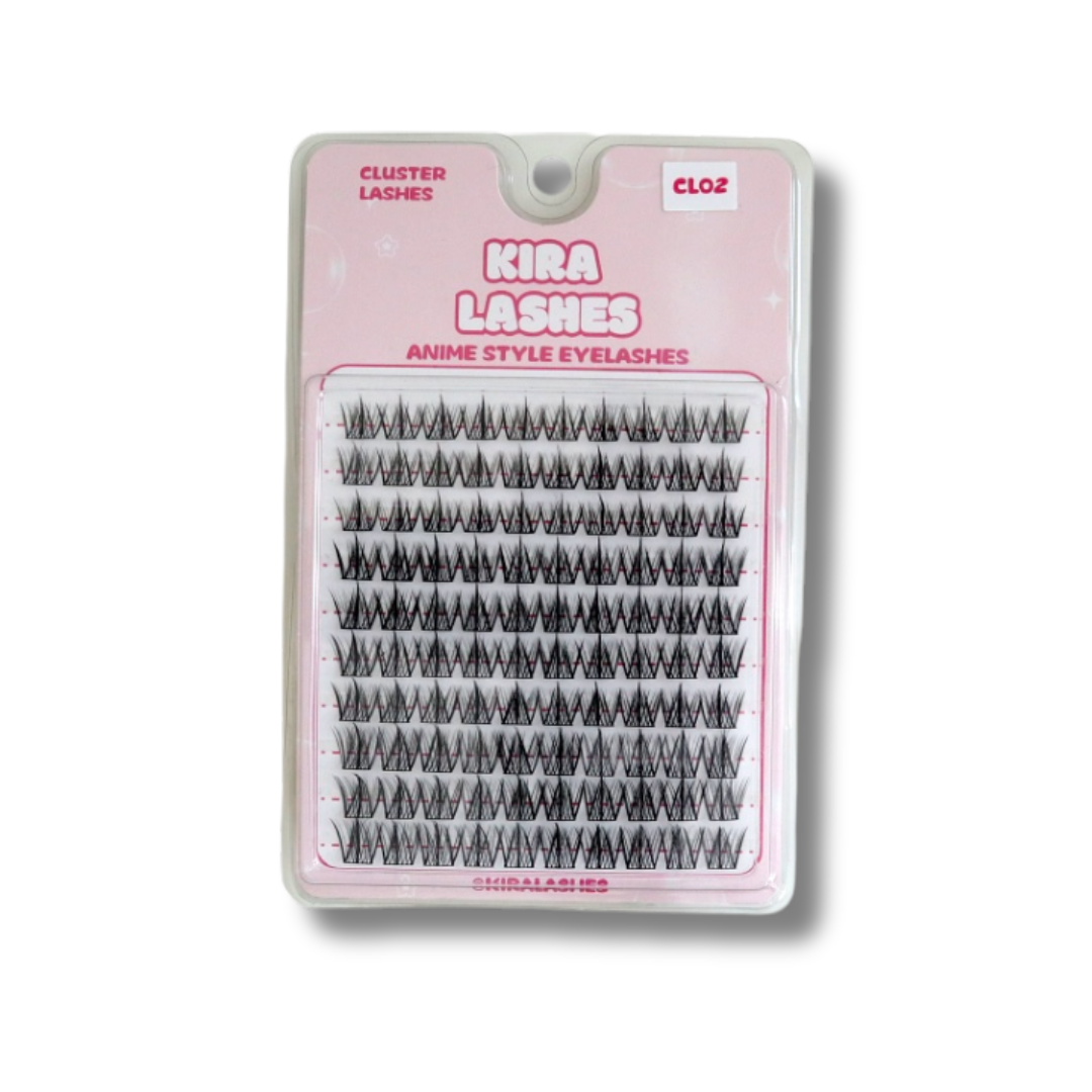 Kira Lashes – Natural Wispy Cluster Lashes (CLO2)