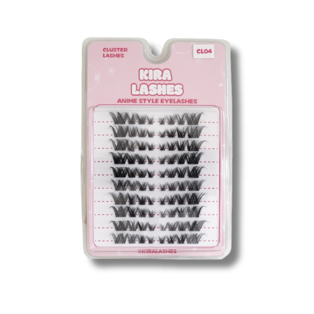 Kira Lashes – Bold Curl Cluster Lashes (CLO4)