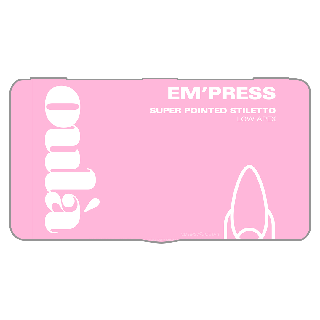 Oulà EM'PRESS Low Apex Super Pointeed Stiletto (Box of 120 Tips)