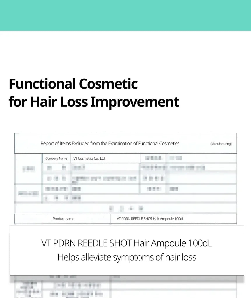 VT COSMETICS PDRN Reedle Shot Hair Ampoule 100dL (15ml)