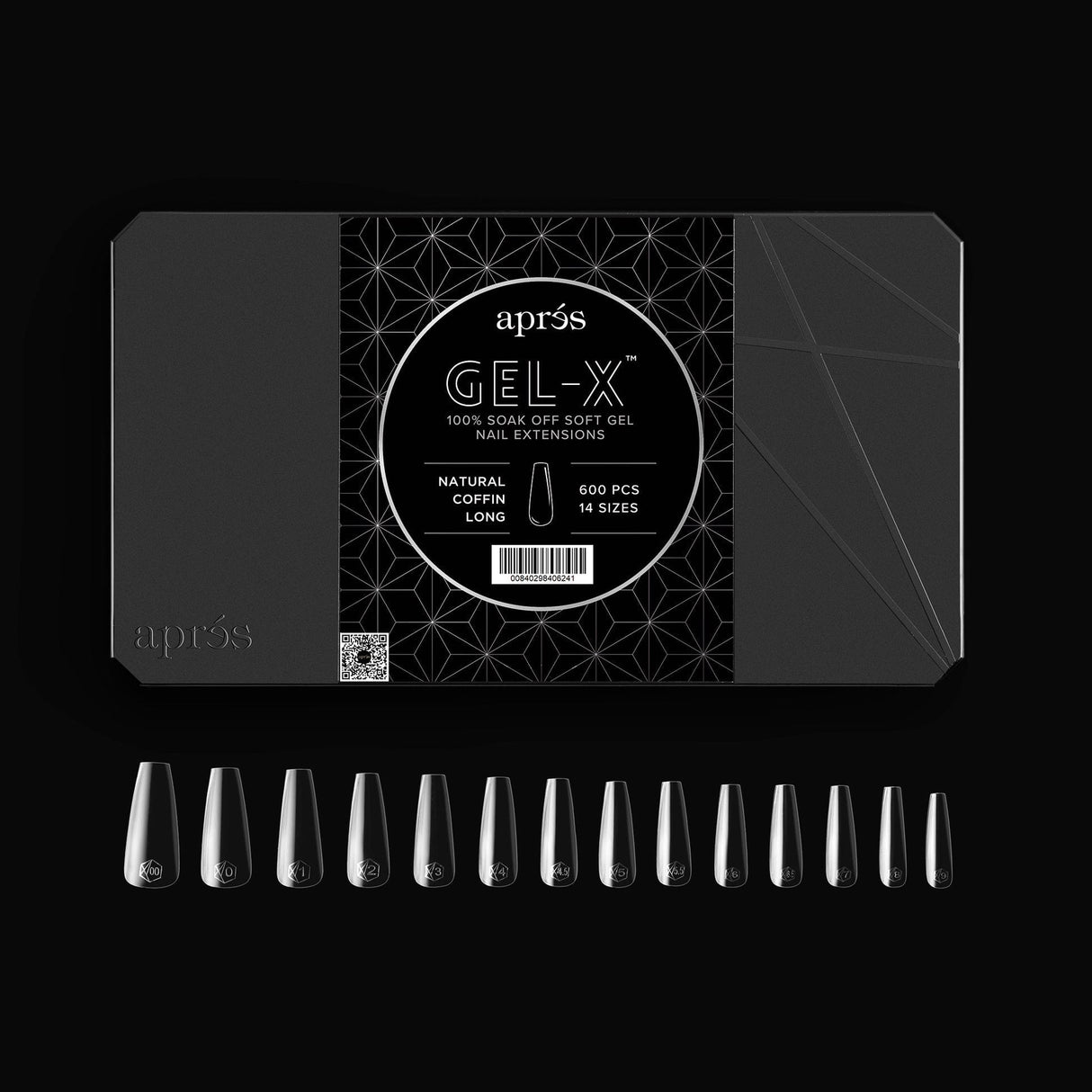 Apres Gel X™ Box of 600pcs 2.0 Natural Coffin Tips