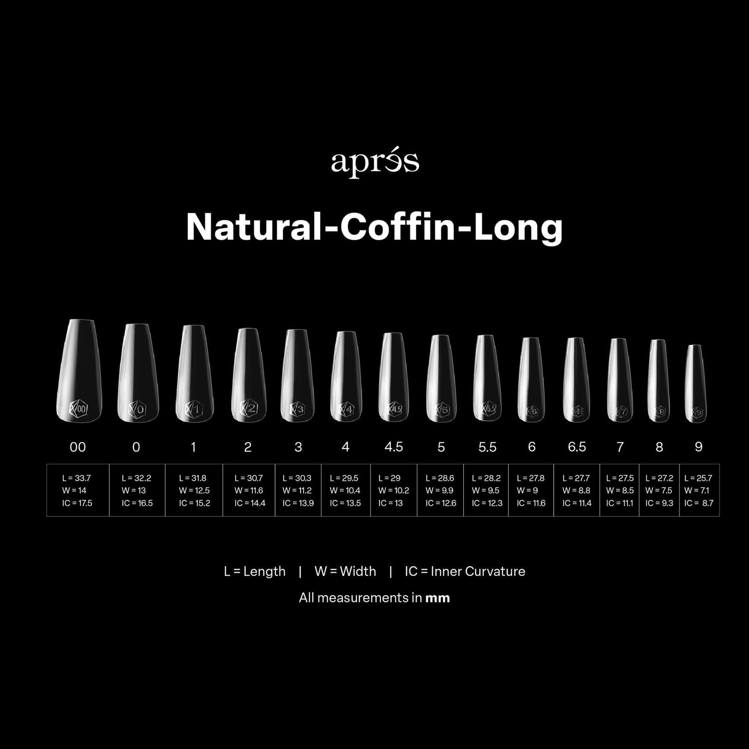 Apres Gel X™ Box of 600pcs 2.0 Natural Coffin Tips