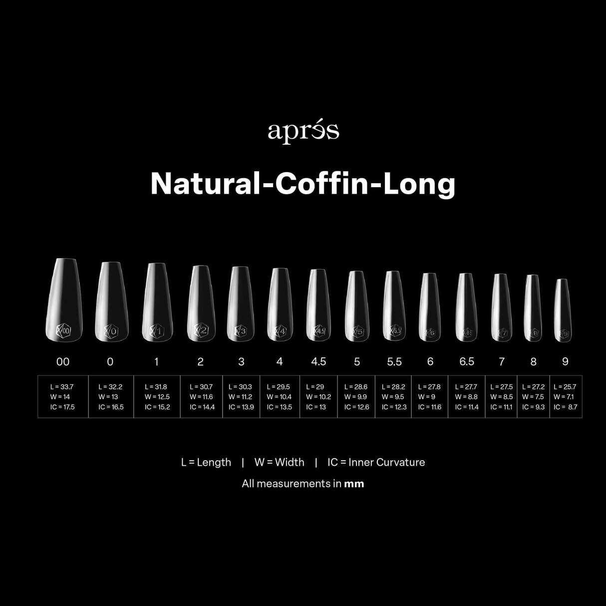 Apres Gel X™ Box of 600pcs 2.0 Natural Coffin Tips