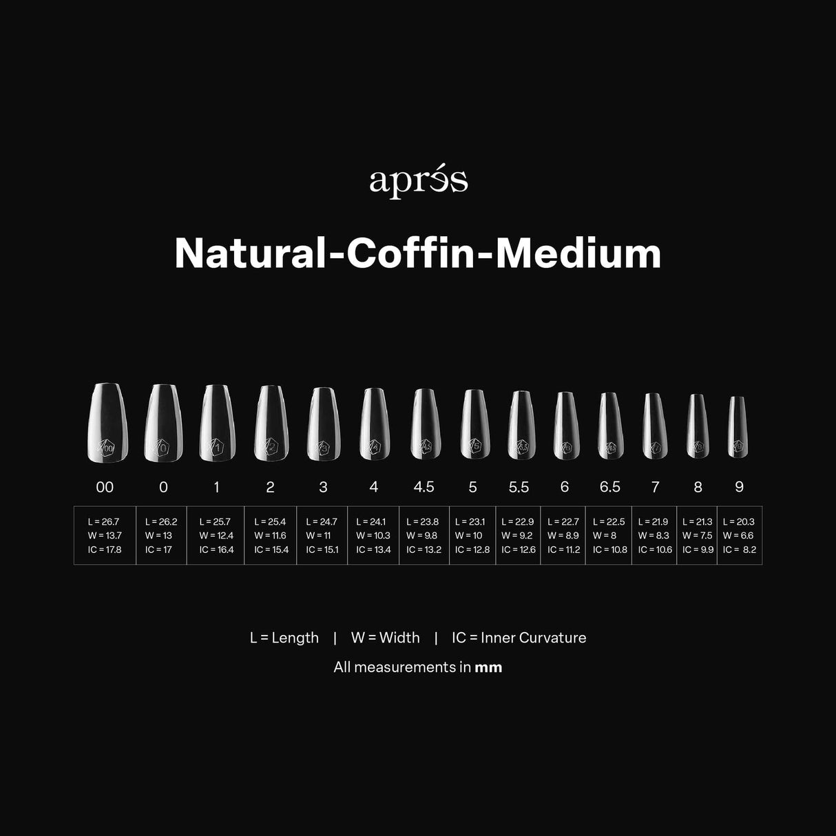Apres Gel X™ Box of 600pcs 2.0 Natural Coffin Tips