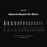 Apres Gel X™ Box of 280pcs Natural Square Extra Short Tips Mini