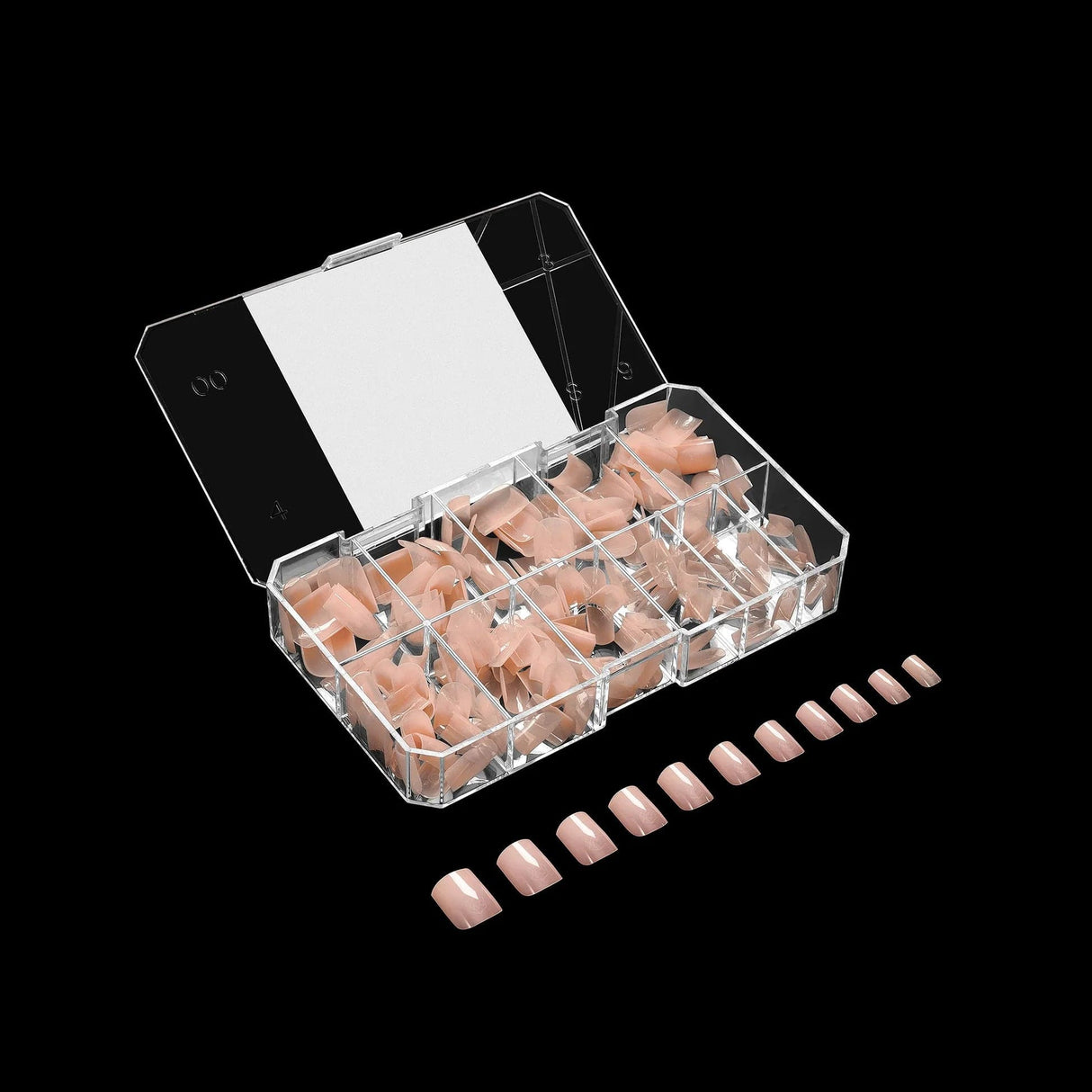 Apres Gel X™ NEUTRALS Box of 150pcs Chloe Natural Square Tips