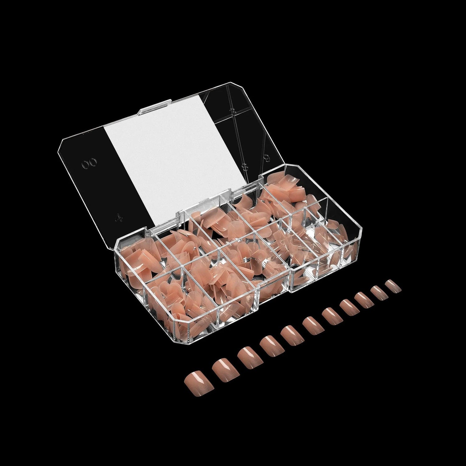Apres Gel X™ NEUTRALS Box of 150pcs Emma Natural Square Tips