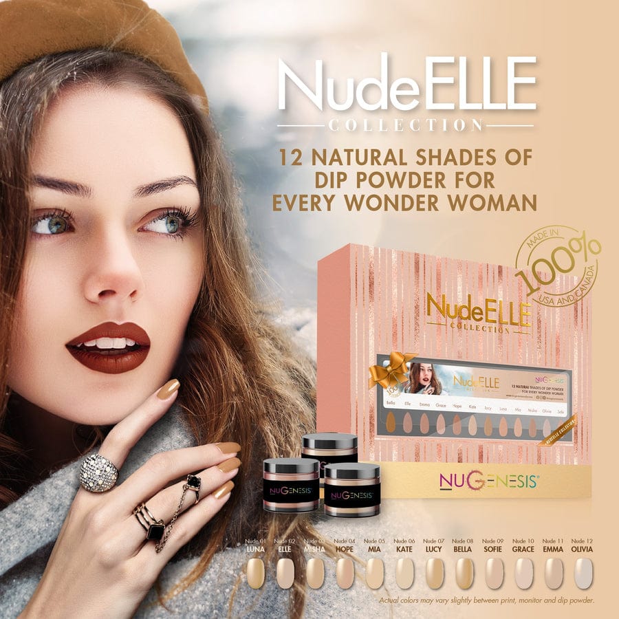 NUGENESIS NudeElle Collection Set of 12 colors NUDE 01 12
