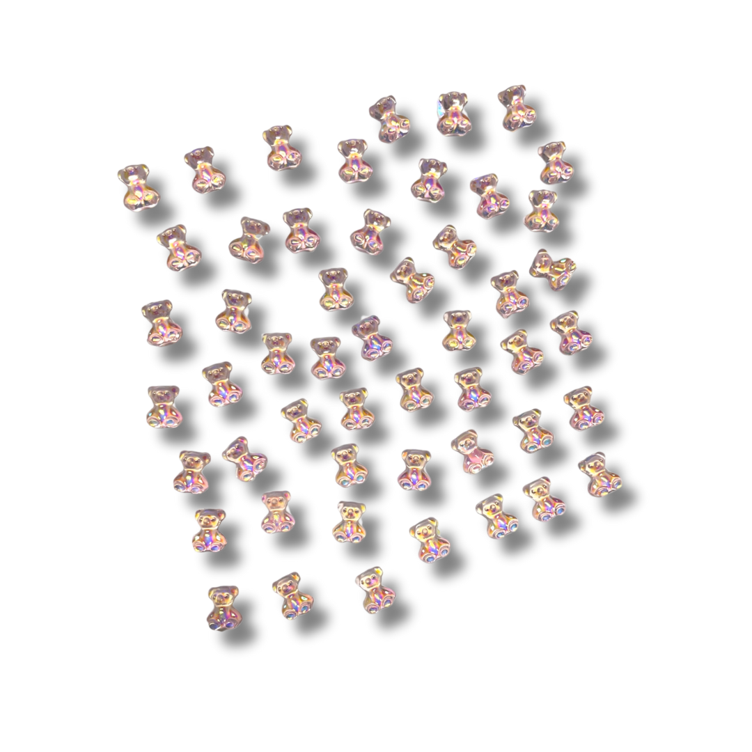 JNBS Nail Charm 3D Kawaii Aurora Gummy Bear (10pcs)