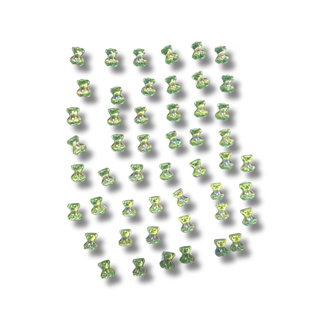 JNBS Nail Charm 3D Kawaii Aurora Gummy Bear (10pcs)