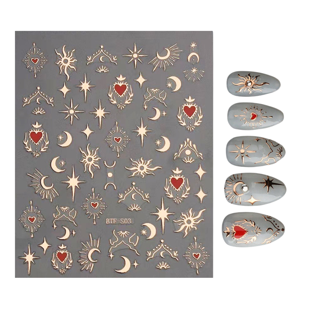 JNBS Nail Sticker Moon Star BTF-S03