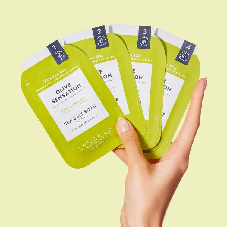 VOESH Pedi In A Box Deluxe 4 Step Olive Sensation