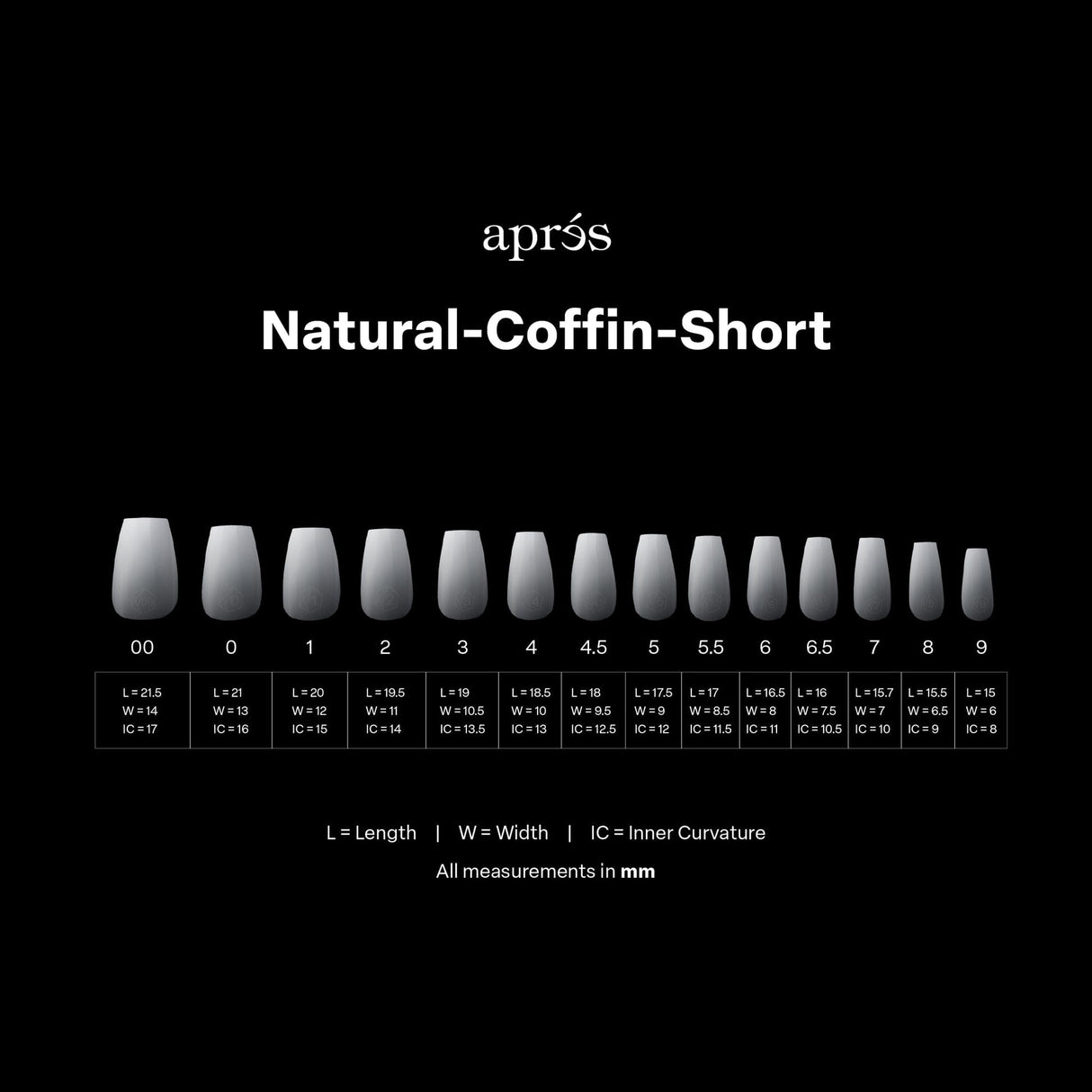 Apres Gel X™ Ombre Box of 210pcs Natural Coffin Tips