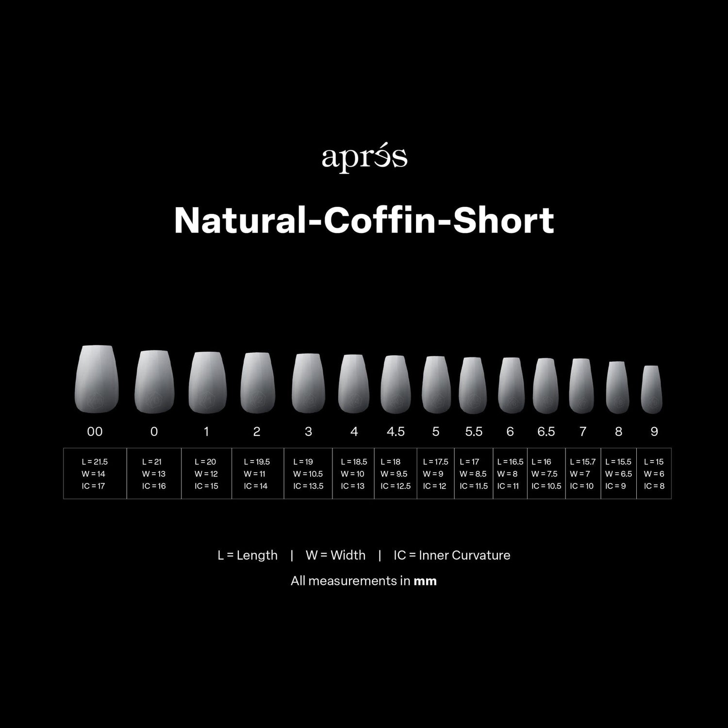 Apres Gel X™ Ombre Box of 210pcs Natural Coffin Tips