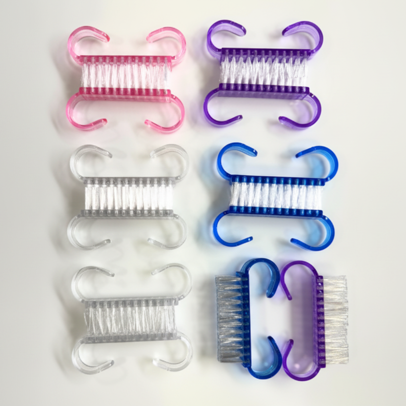SILVER STAR Mini Nail Scrub Dust Brush (12 pcs) Assorted color