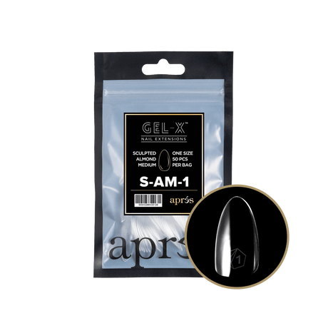 Apres Gel X™ Refill Bags (50pcs) Sculpted Almond Medium Tips