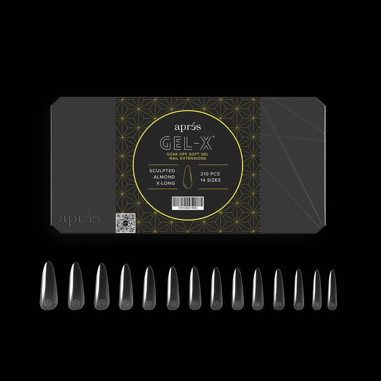 Apres Gel X™ Box of 210pcs Sculpted Almond Extra Long Tips Mini