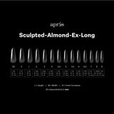 Apres Gel X™ Box of 168pcs Sculpted Almond Extra Long Tips Mini