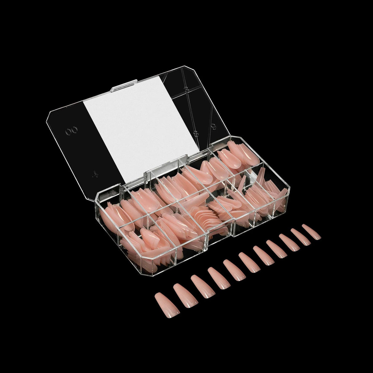 Apres Gel X™ NEUTRALS Box of 150pcs Margot Sculpted Coffin Long Tips