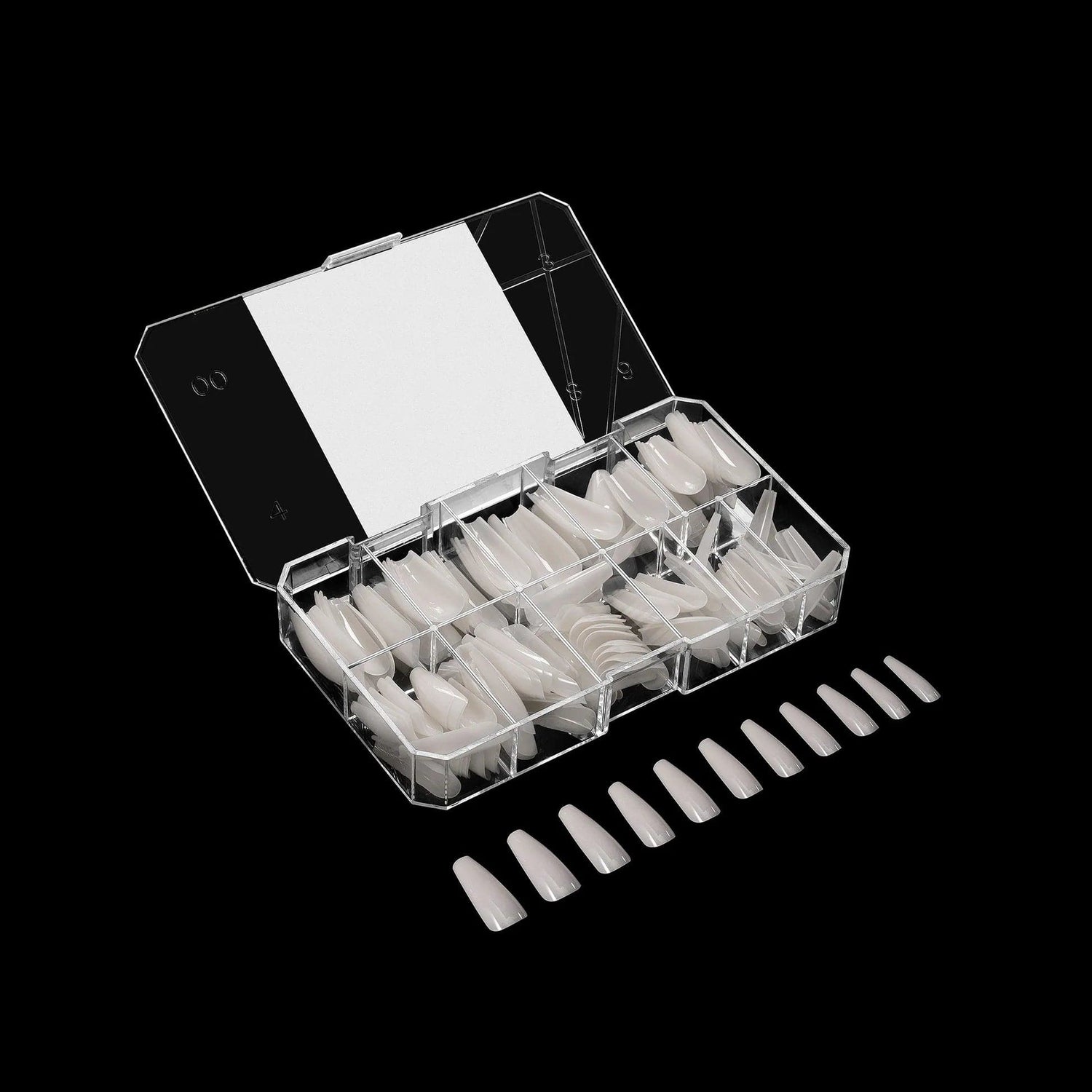 Apres Gel X™ NEUTRALS Box of 150pcs Whitney Sculpted Coffin Long Tips