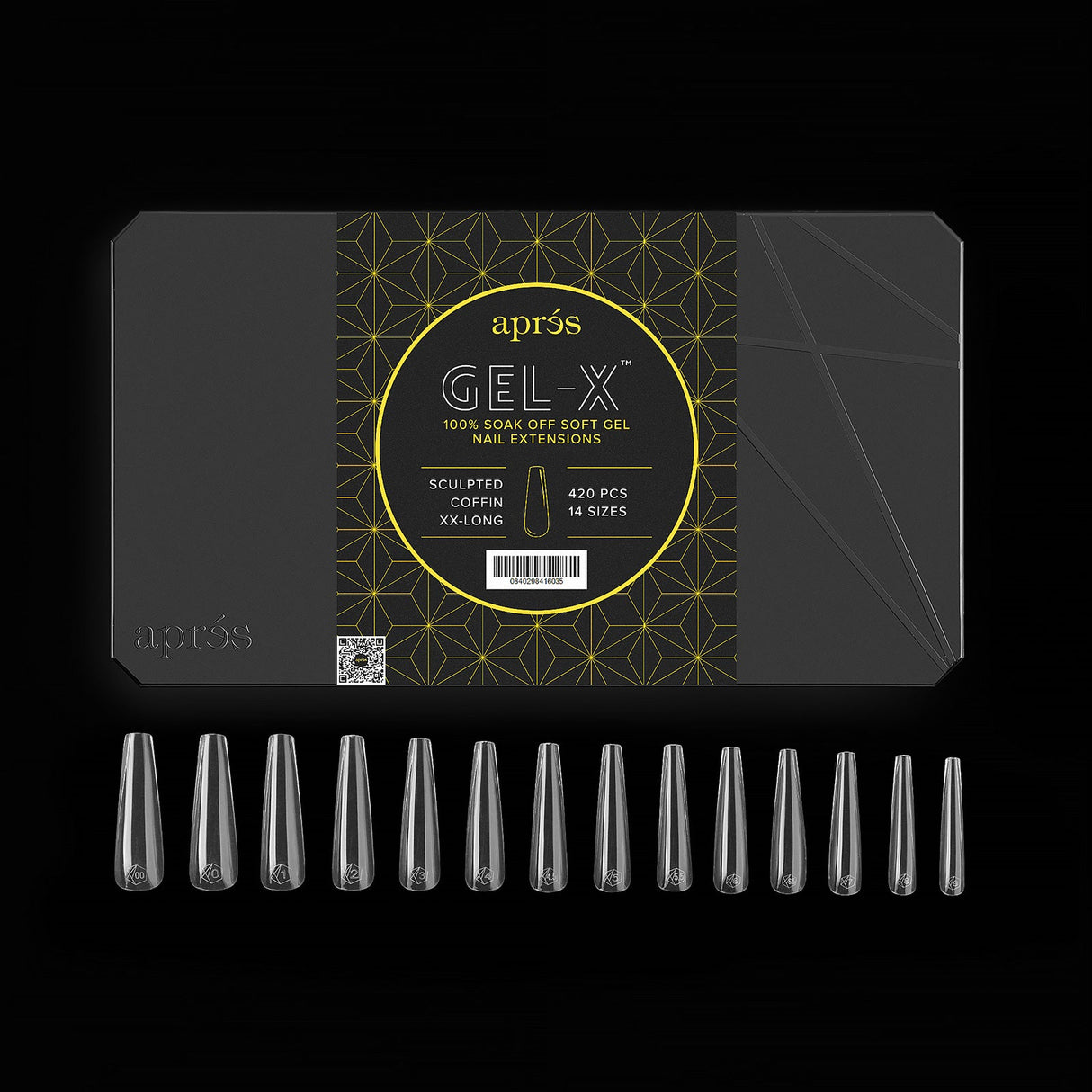 Apres Gel X™ Box of 600pcs / 420pcs 2.0 Sculpted Coffin Tips