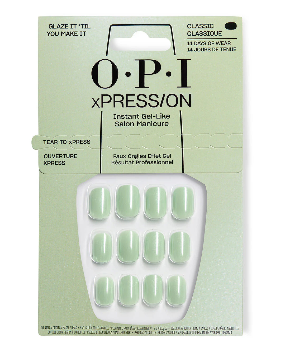 OPI xPRESS/ON Iconic Shades (Short) Glaze it ‘Til You Make It AN066S