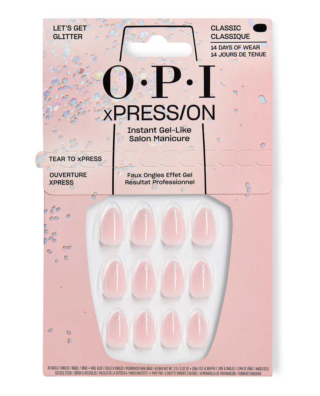 OPI xPRESS/ON Effects Let’s Get Glitter AN063S