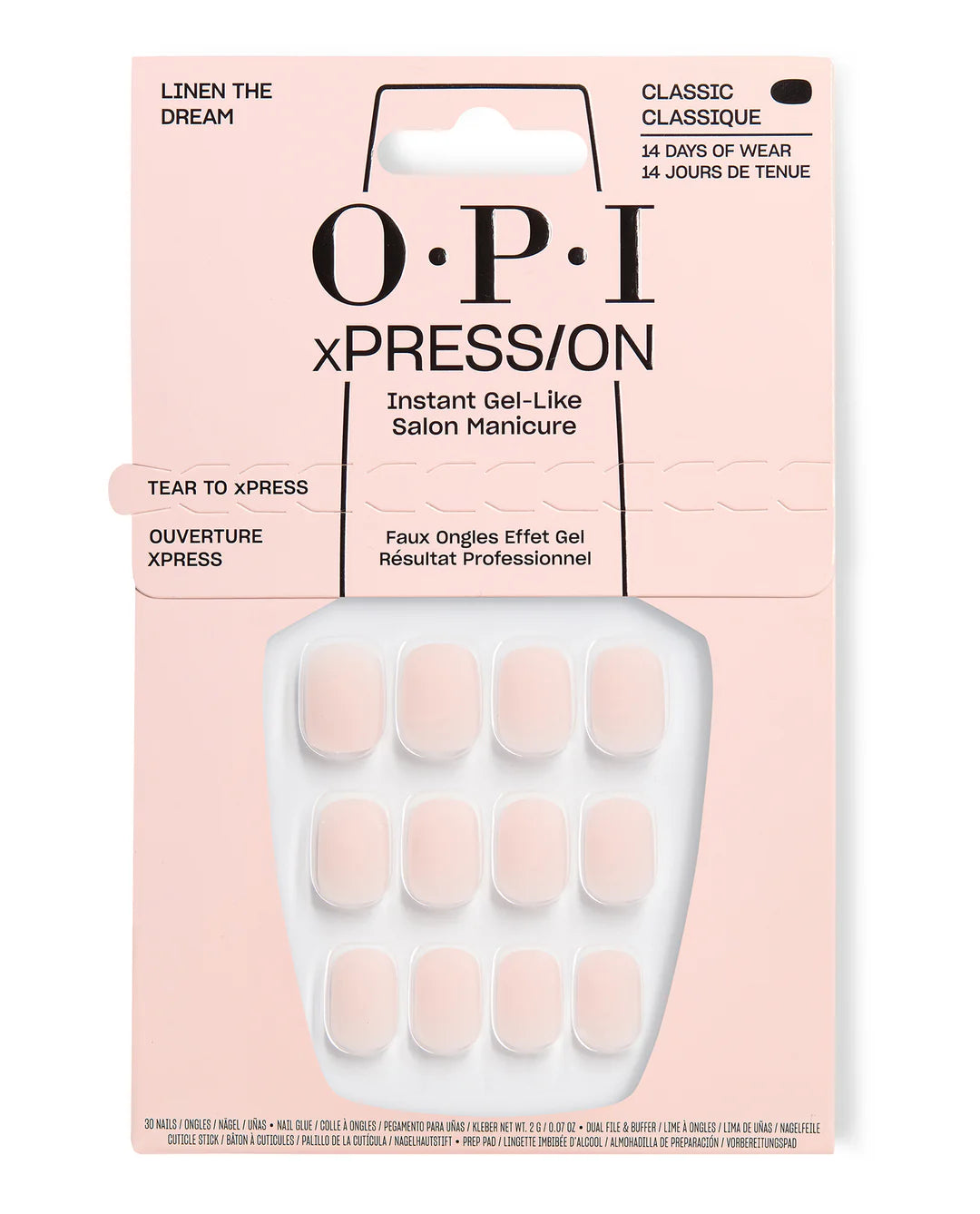 OPI xPRESS/ON Iconic Shades (Short) Linen the Dream AN068S