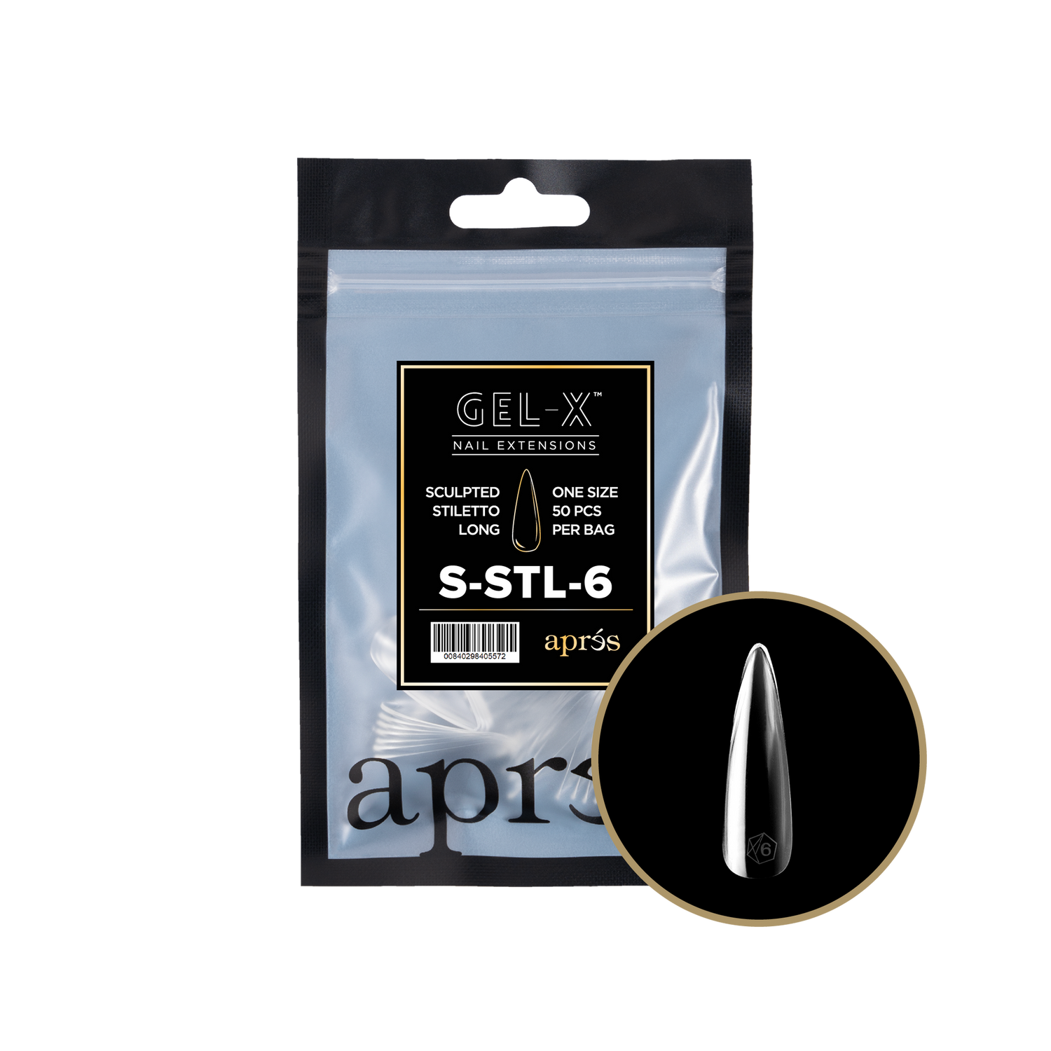 Apres Refill Bags (50pcs) Sculpted Stiletto Long