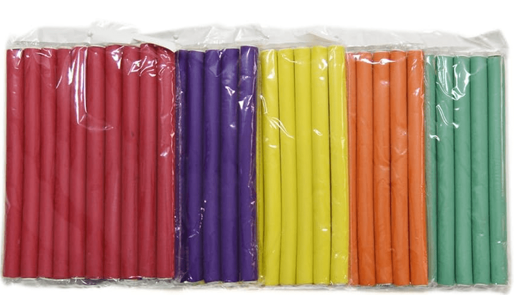 JNBS Hair Curling Rod Stick Assorted Colors (Pack of 10pcs)