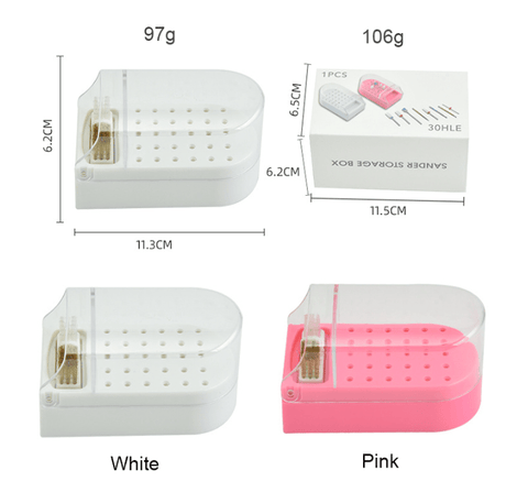 Nail Drill Bits Holder Box (Assorted Color)