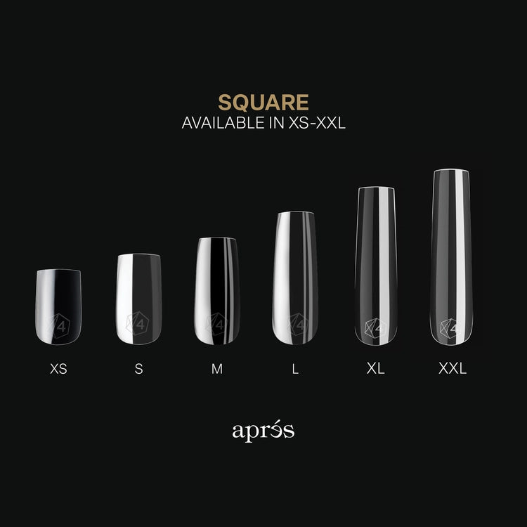 Apres Gel X™ Box of 600pcs / 420pcs 2.0 Sculpted Square Tips