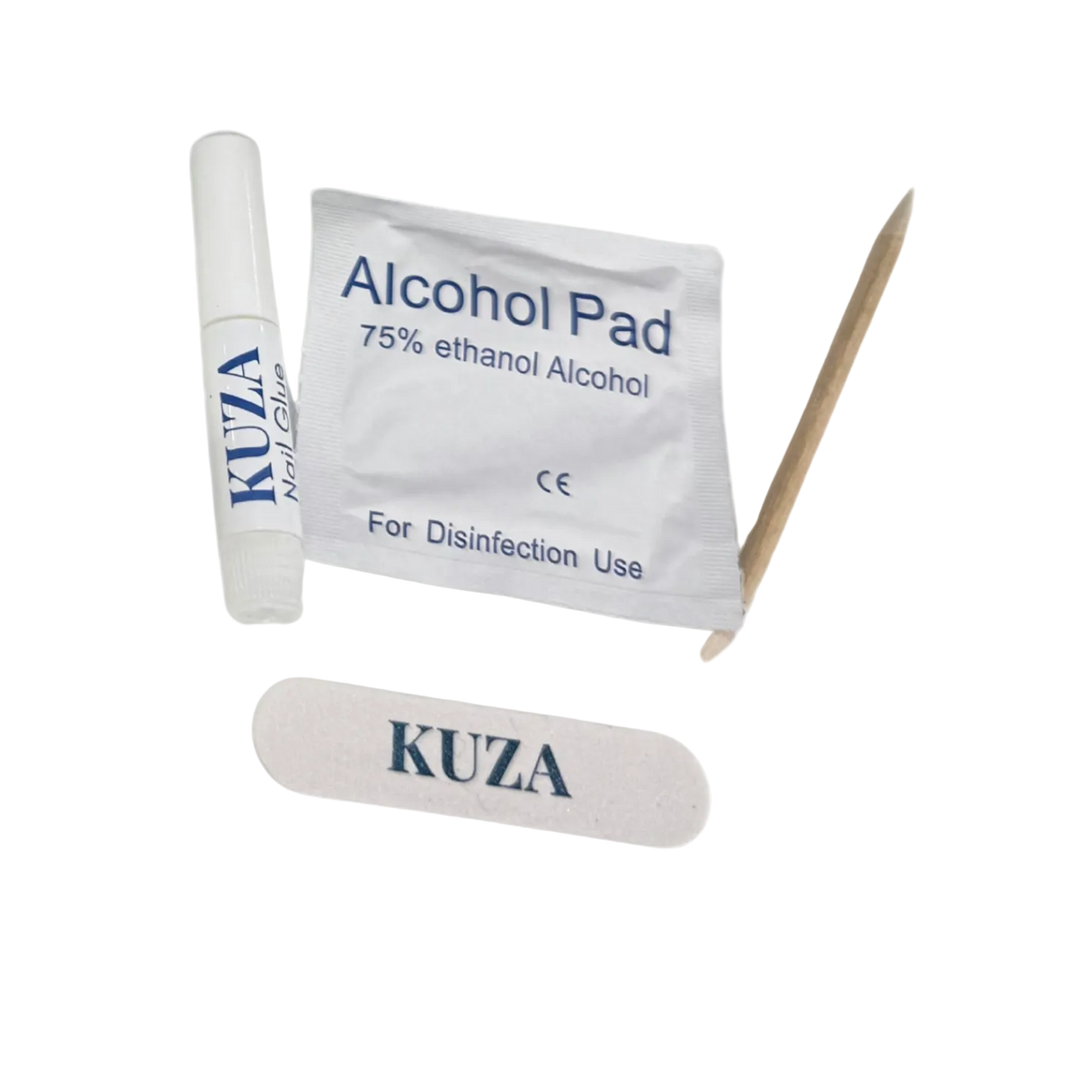 KUZA Press On Nails - Cat Eye and Gold Glitter Design - 8890/8891