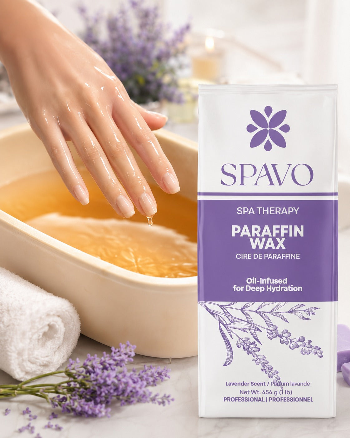 SPAVO Oil-Infused Paraffin Wax 1Lb