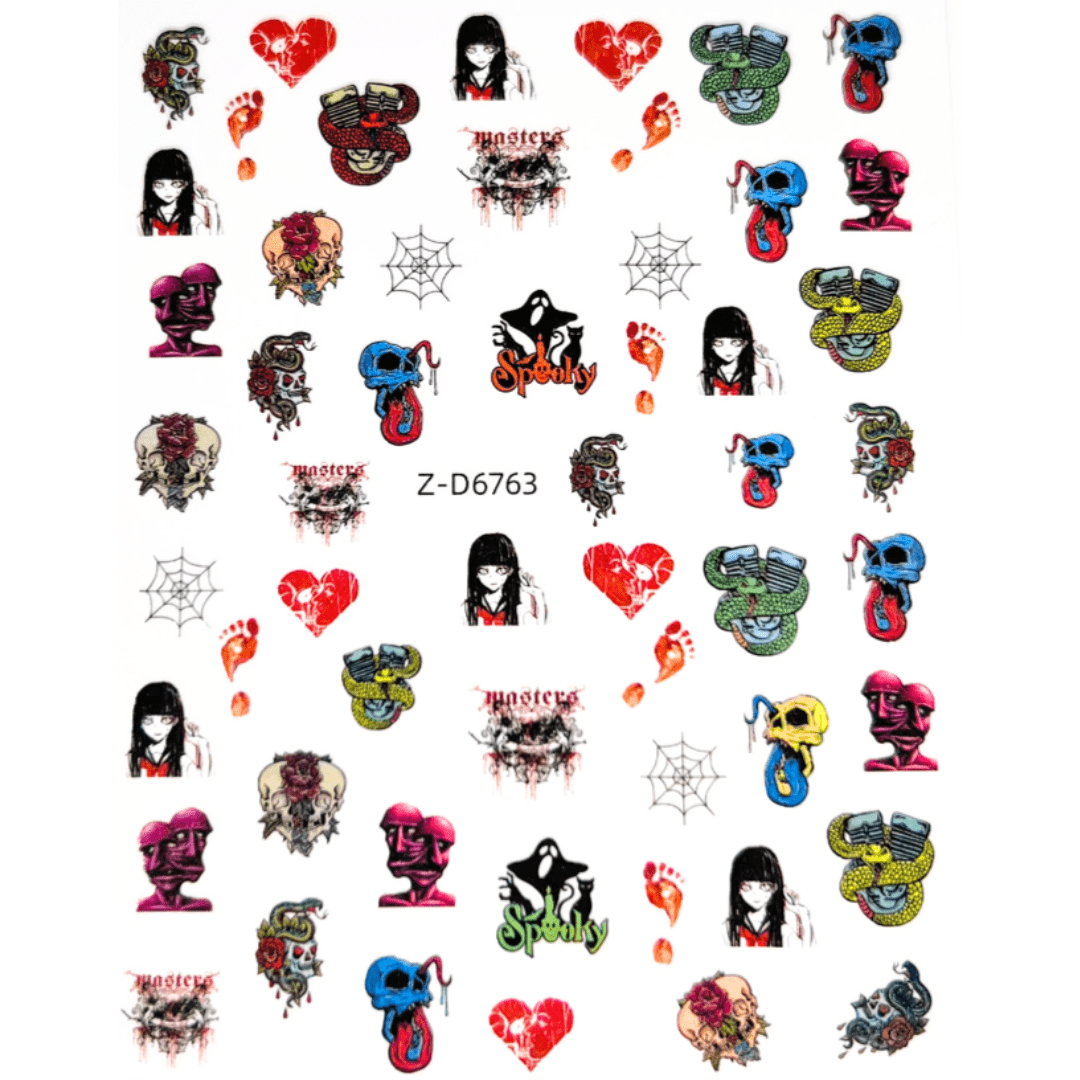 JNBS Nail Sticker Halloween Spooky