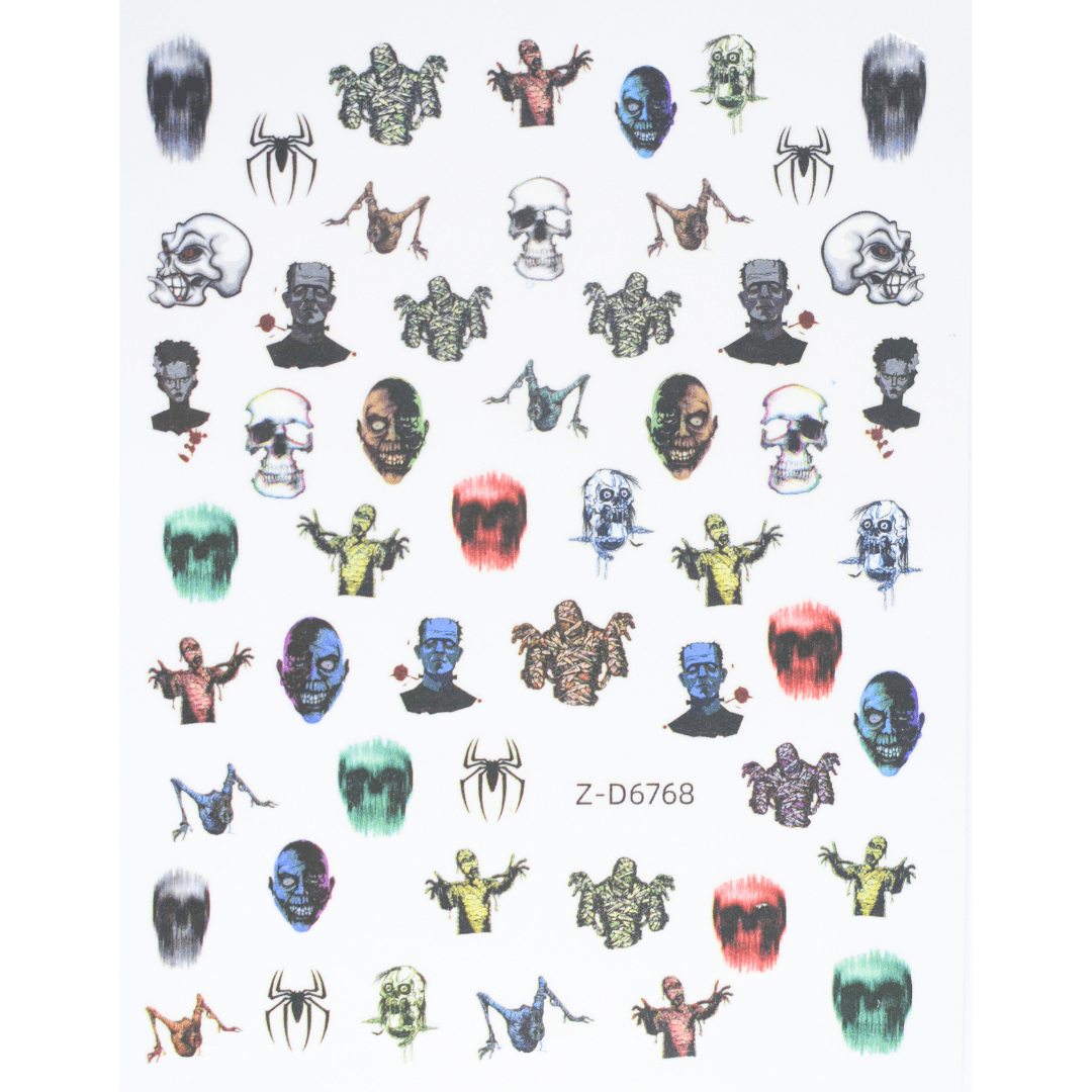 JNBS Nail Sticker Halloween Zombies
