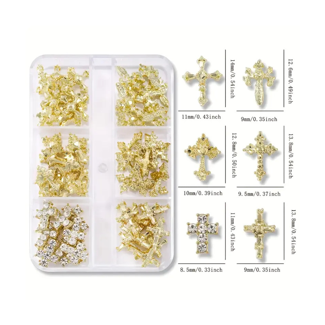JNBS Cross Nail Charm (Set of 6)