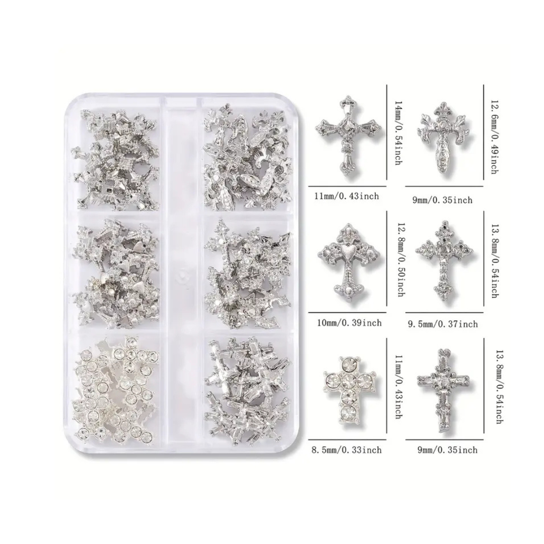 JNBS Cross Nail Charm (Set of 6)